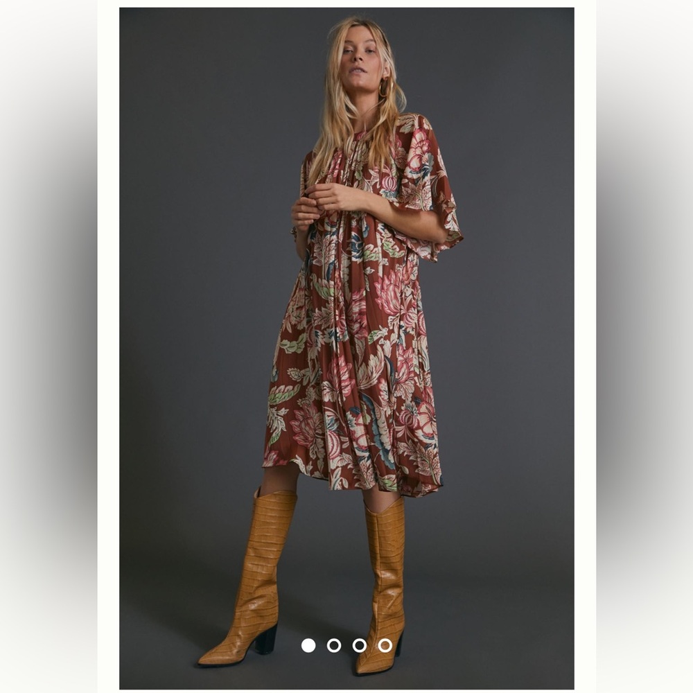 Leandra Pleated Midi Dress - NWT, size XL